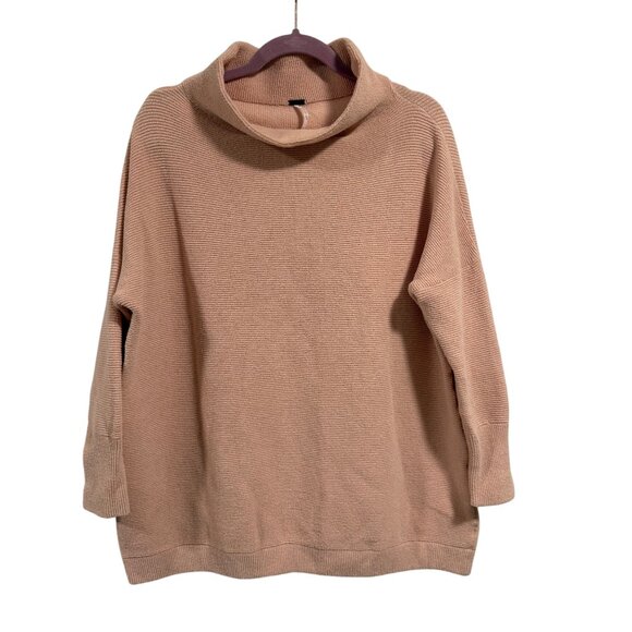 Free People Ottoman Slouchy Peach Oversized‎ Tunic Sweater Size S